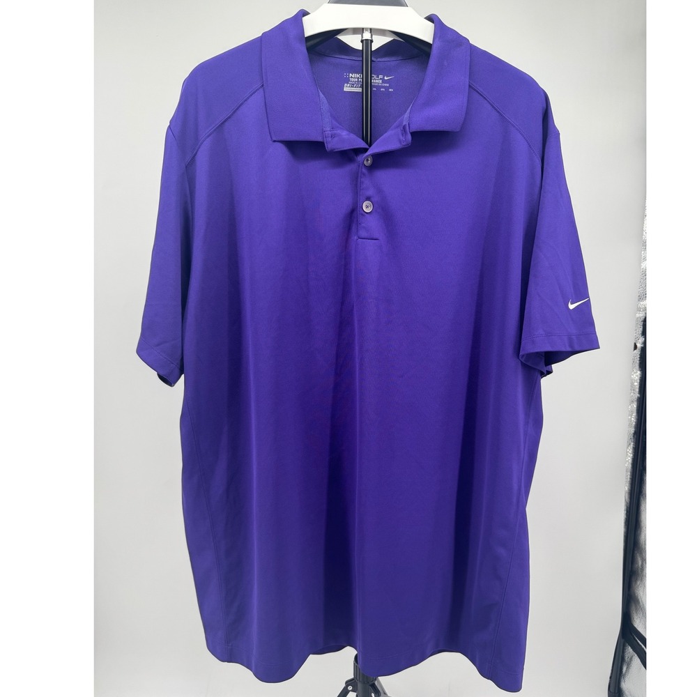 Nike Golf Tour Performance Dri-FIT Polo Shirt Mens 3XL Purple Short Sleeve